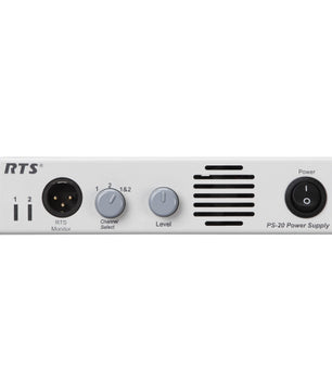 RTS PS-20 | 2-Channel Intercom Power Supply with Program Input, Monitoring & Mode Selection