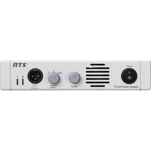 RTS PS-20 | 2-Channel Intercom Power Supply with Program Input, Monitoring & Mode Selection