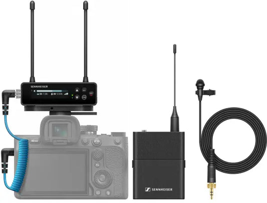 Sennheiser EW-DP ME 4 Set (R4-9) | Digital Camera-Mount Wireless Lavalier Mic System with UHF, Bluetooth