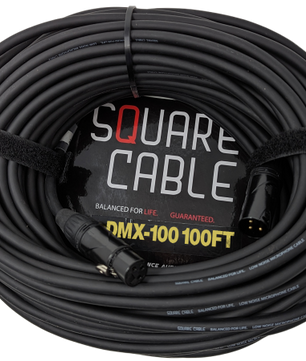 SquareCable DMX-100 | 100ft DMX Cable (3-Pin)