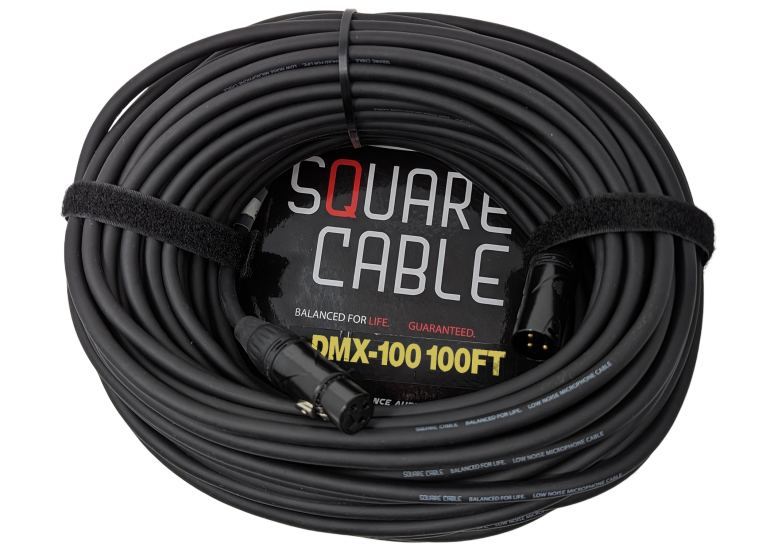 SquareCable DMX-100 | 100ft DMX Cable (3-Pin)