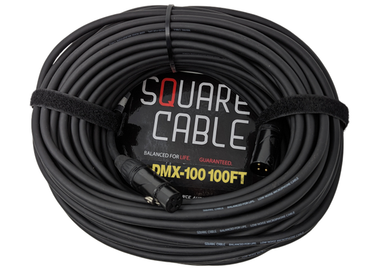 SquareCable DMX-100 | 100ft DMX Cable (3-Pin)