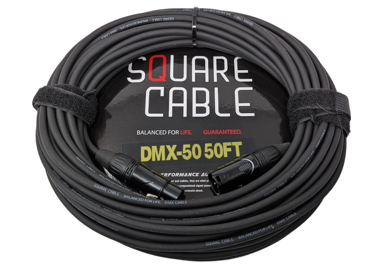 SquareCable DMX-50 | 50ft DMX Cable (3-Pin)