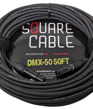 SquareCable DMX-50 | 50ft DMX Cable (3-Pin)