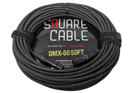 SquareCable DMX-50 | 50ft DMX Cable (3-Pin)