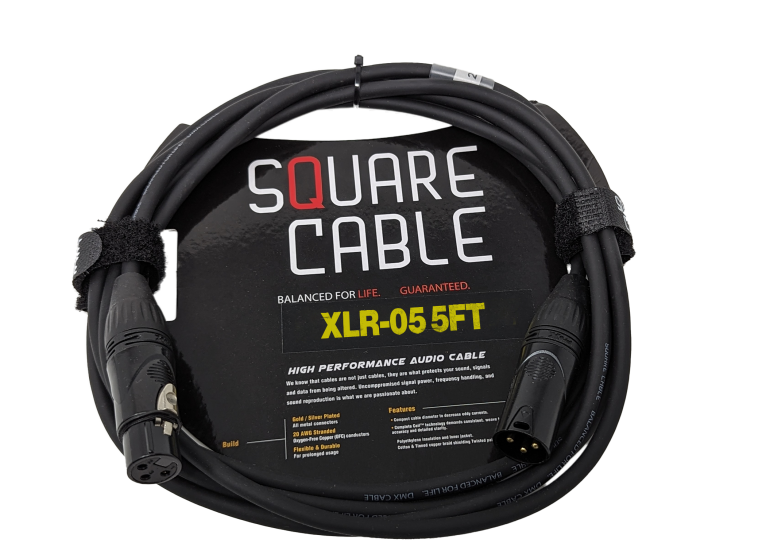 SquareCable XLR-05 | 5ft XLR to XLR Cable