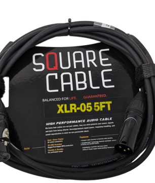 SquareCable XLR-05 | 5ft XLR to XLR Cable