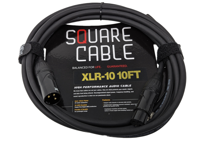 SquareCable XLR-10 | 10ft XLR to XLR Cable