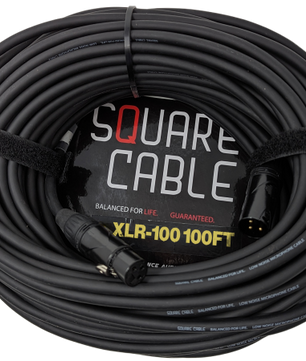 SquareCable XLR-100 | 100ft XLR to XLR Cable
