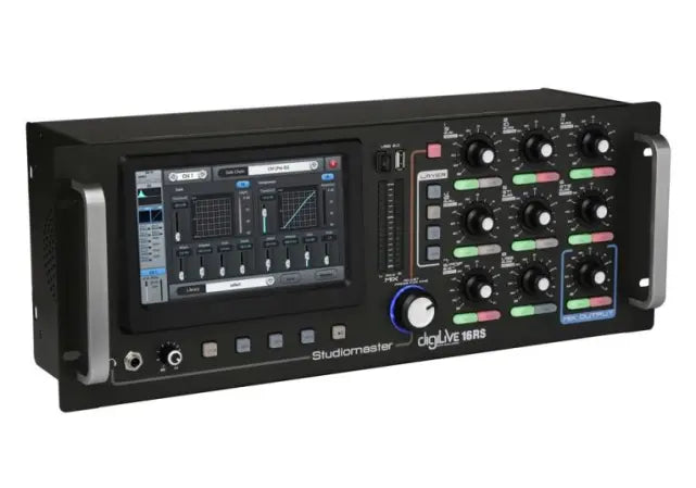 Studio Master DigiLive 16RS | 16-Channel Digital Rack Mixer with Touchscreen & iOS Control