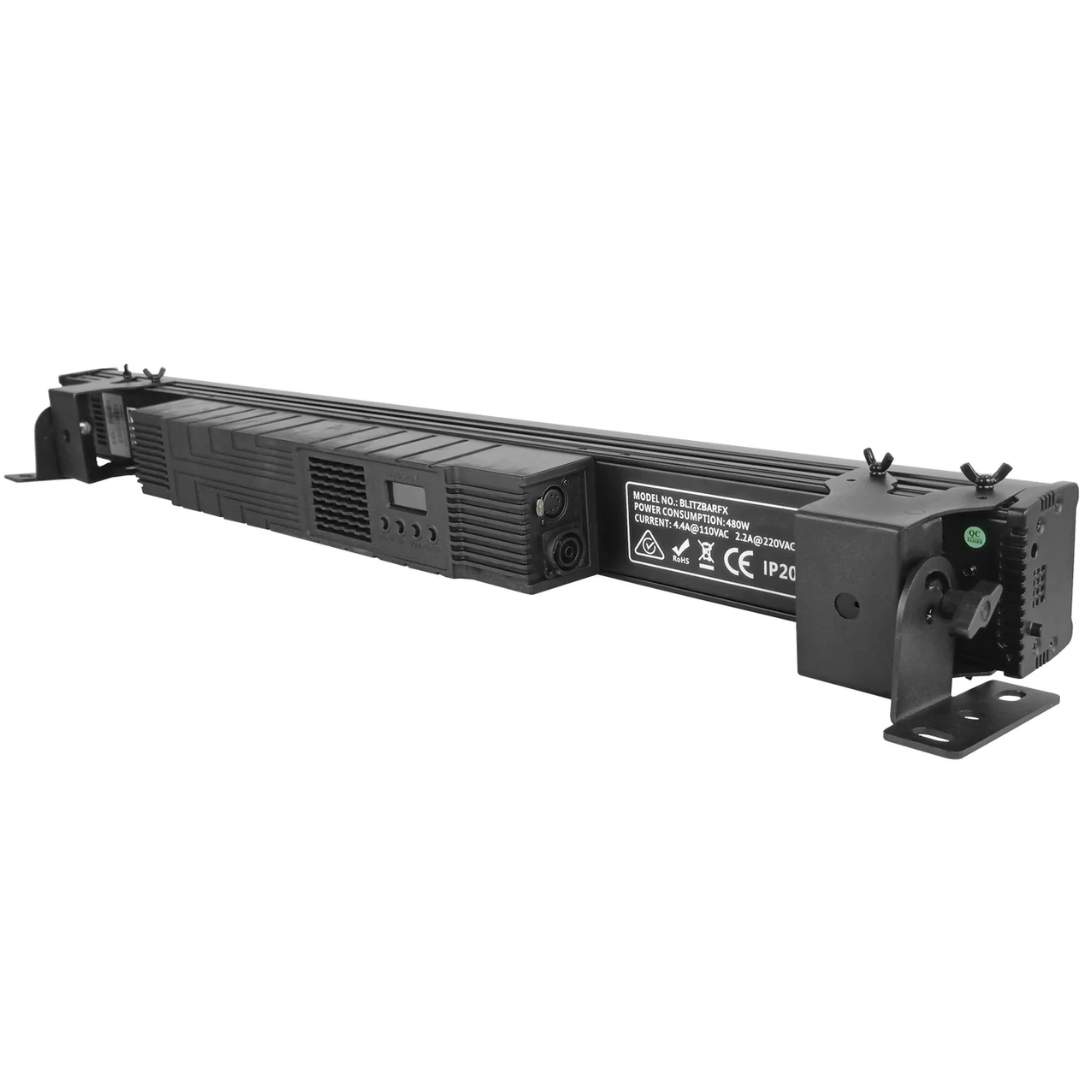 Event Lighting BLITZBARFX | LED Pixel Strobe & Wash Bar with Frost and 64-Zone Control