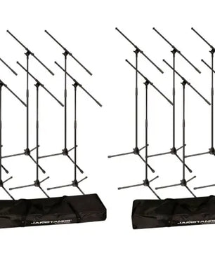 Ultimate Support JS-MCFB6PK Pair | 12 Tripod Boom Mic Stands with 2 Carrying Bags