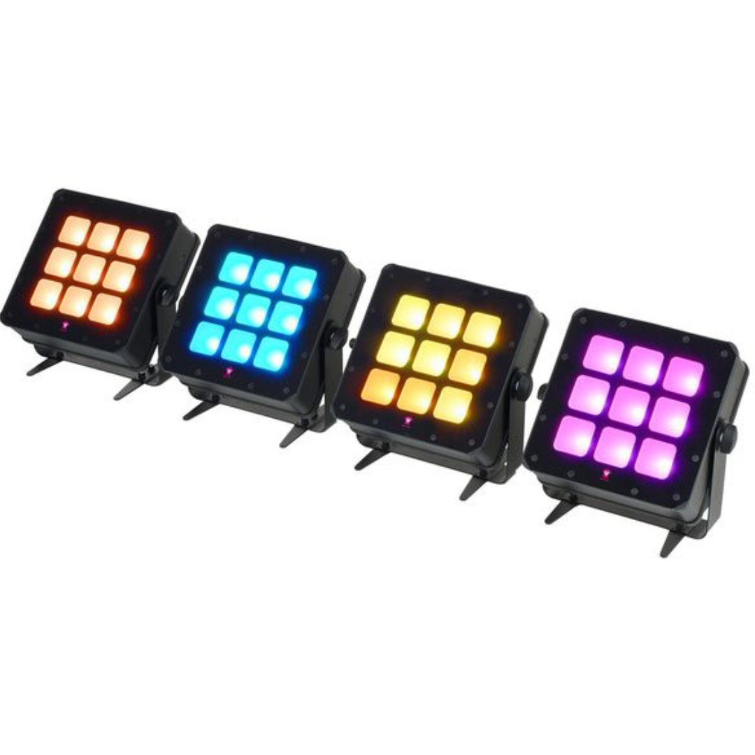 Ape Labs Marvel Pix Wash TourBox | 4x Wide Beam IP65 Battery Pixel Wash Lights + Charging Case