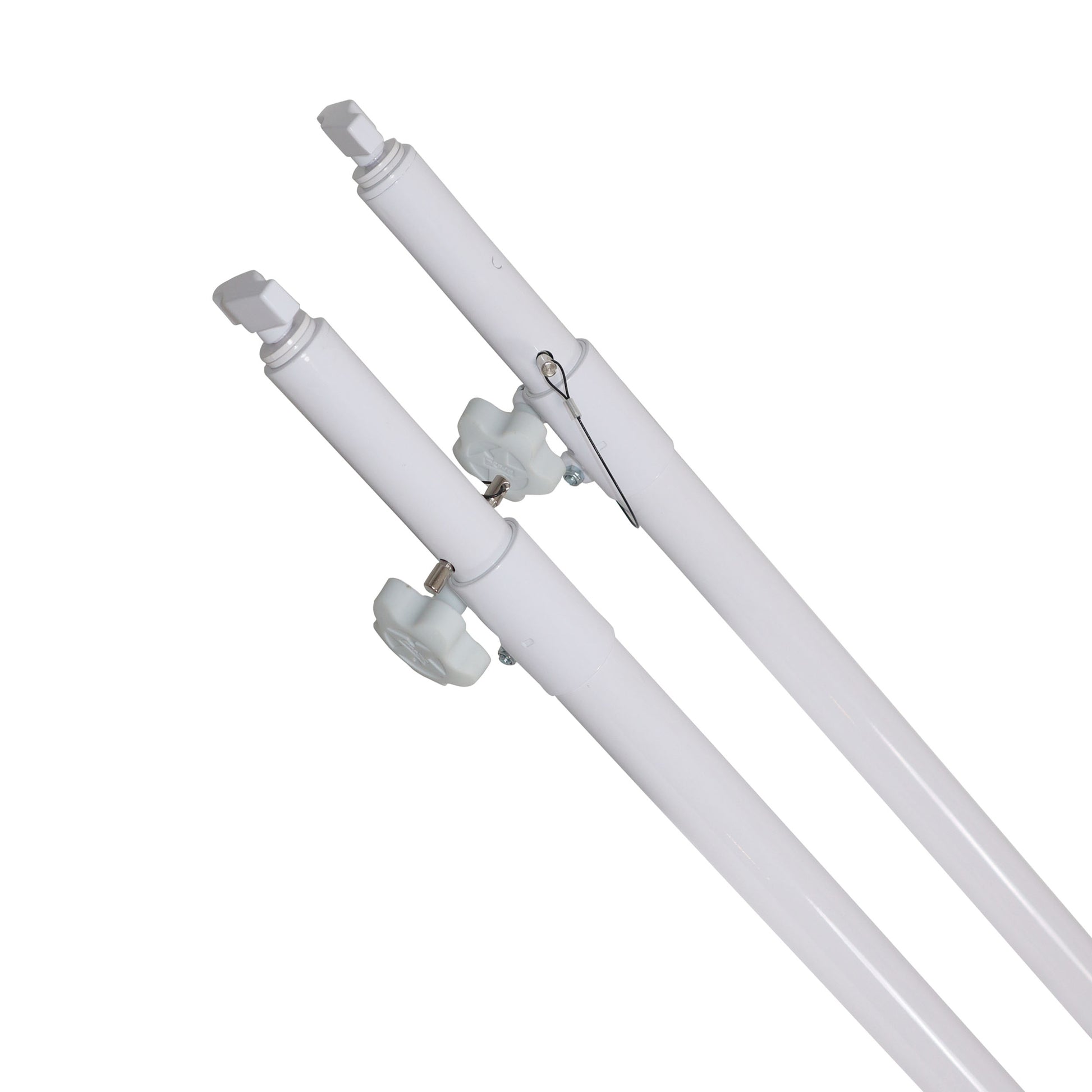 ProX X-ATLAS8FT WHX2 | 56–96in Telescoping Poles (White) | Set of 2 with M20 Threaded Base