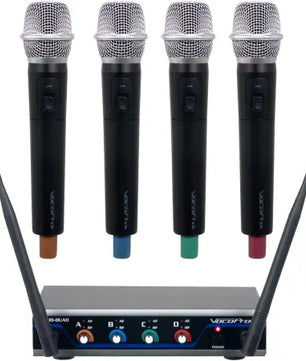 VocoPro Digital Quad H-1 | 4-Channel Wireless Handheld Mic Sys