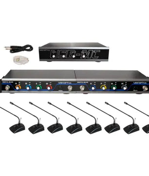 VocoPro USB-Conference-8 | 8 Channel Wireless Microphone/USB Interface