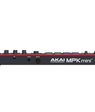 Akai MPK Mini 4(Black) | 25-Key MIDI Controller – RGB Pads, USB-C, MIDI Out