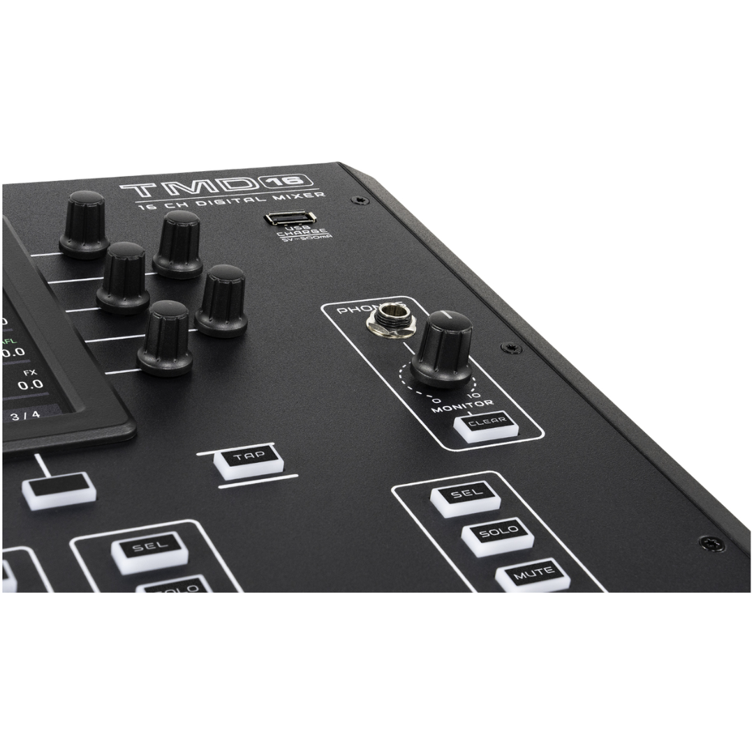 Alto Pro TMD16 | 16-Channel Digital Mixer with FX | Bluetooth, USB & Touch Faders