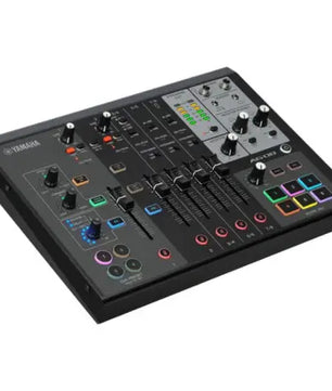 Yamaha AG08 (Black) | 8-Channel Live Streaming Mixer with DSP, USB Interface & Sound Pads