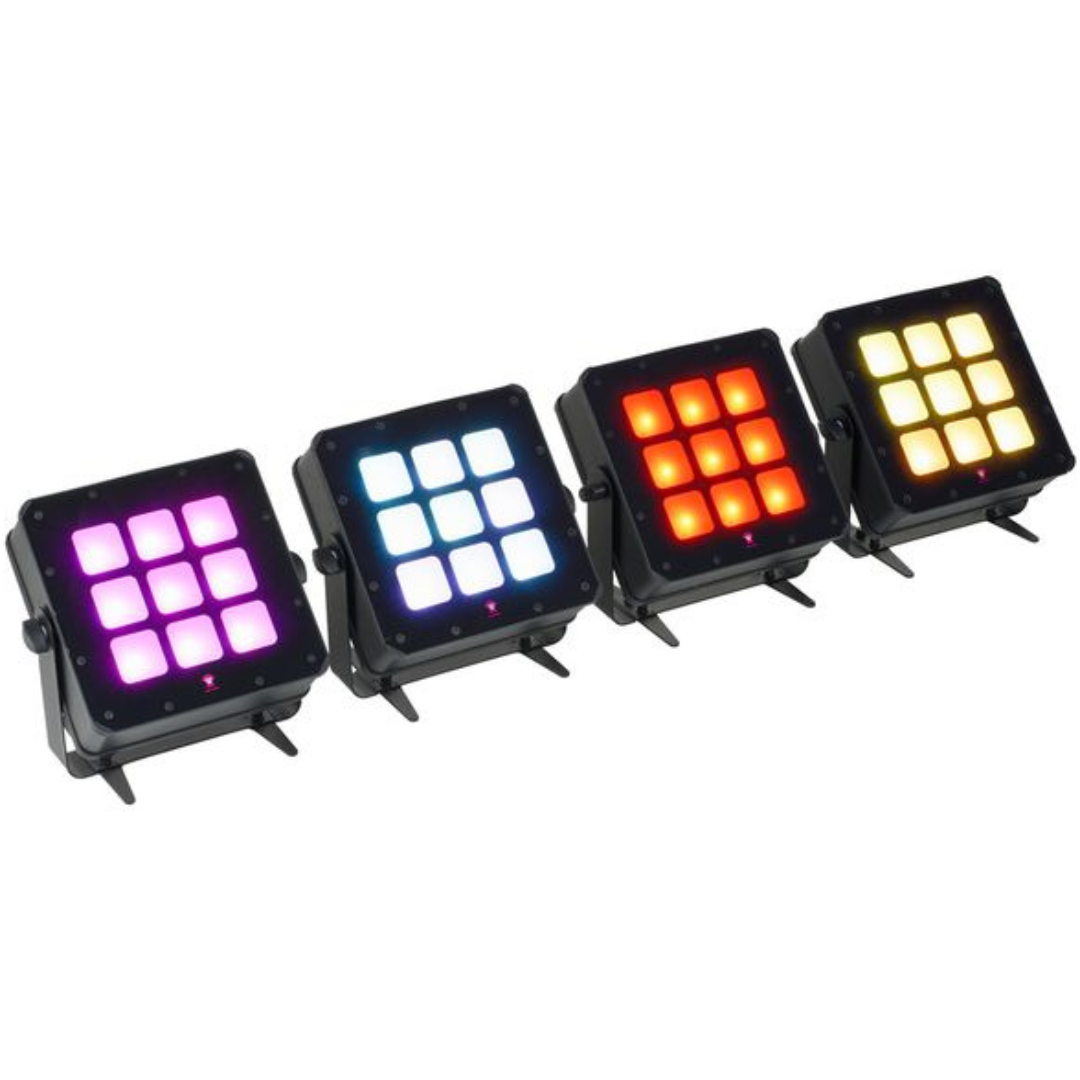 Ape Labs Marvel Pix Wash TourBox | 4x Wide Beam IP65 Battery Pixel Wash Lights + Charging Case